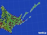 道東のアメダス実況(日照時間)(2023年12月08日)