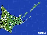 2023年12月08日の道東のアメダス(風向・風速)