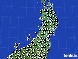 東北地方のアメダス実況(風向・風速)(2023年12月09日)