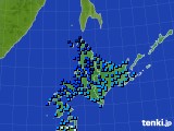 2023年12月10日の北海道地方のアメダス(気温)