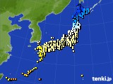 アメダス実況(気温)(2023年12月10日)