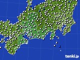 2023年12月10日の東海地方のアメダス(風向・風速)
