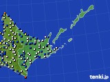 2023年12月10日の道東のアメダス(風向・風速)