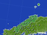 島根県のアメダス実況(降水量)(2023年12月11日)