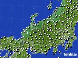 北陸地方のアメダス実況(風向・風速)(2023年12月11日)