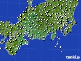 東海地方のアメダス実況(風向・風速)(2023年12月11日)