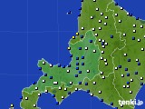 2023年12月13日の道央のアメダス(風向・風速)