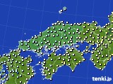 2023年12月16日の中国地方のアメダス(気温)