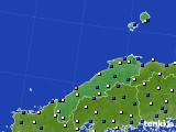 島根県のアメダス実況(風向・風速)(2023年12月16日)