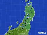 東北地方のアメダス実況(積雪深)(2023年12月17日)
