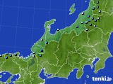 北陸地方のアメダス実況(積雪深)(2023年12月17日)