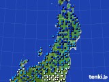 東北地方のアメダス実況(気温)(2023年12月17日)