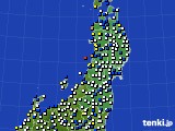 東北地方のアメダス実況(風向・風速)(2023年12月17日)