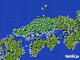 2023年12月17日の中国地方のアメダス(風向・風速)