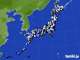 2023年12月17日のアメダス(風向・風速)