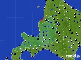 2023年12月17日の道央のアメダス(風向・風速)