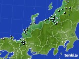北陸地方のアメダス実況(降水量)(2023年12月18日)