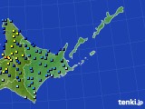 道東のアメダス実況(積雪深)(2023年12月18日)
