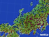 2023年12月18日の北陸地方のアメダス(日照時間)