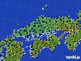 中国地方のアメダス実況(日照時間)(2023年12月18日)