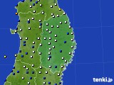 岩手県のアメダス実況(風向・風速)(2023年12月18日)