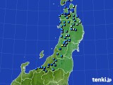 東北地方のアメダス実況(積雪深)(2023年12月20日)