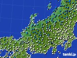 2023年12月20日の北陸地方のアメダス(気温)
