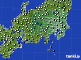 2023年12月20日の関東・甲信地方のアメダス(風向・風速)