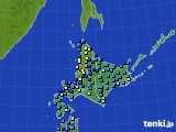 北海道地方のアメダス実況(積雪深)(2023年12月21日)