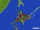 北海道地方のアメダス実況(日照時間)(2023年12月21日)