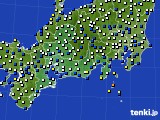 東海地方のアメダス実況(風向・風速)(2023年12月21日)