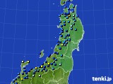 東北地方のアメダス実況(積雪深)(2023年12月22日)