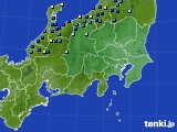 関東・甲信地方のアメダス実況(積雪深)(2023年12月22日)