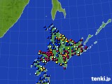 北海道地方のアメダス実況(日照時間)(2023年12月22日)