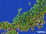 2023年12月22日の北陸地方のアメダス(日照時間)