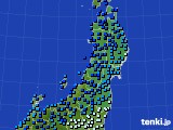 東北地方のアメダス実況(気温)(2023年12月22日)