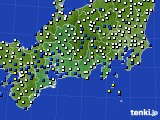2023年12月22日の東海地方のアメダス(風向・風速)