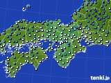 2023年12月23日の近畿地方のアメダス(気温)