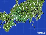 東海地方のアメダス実況(風向・風速)(2023年12月23日)