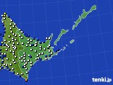 道東のアメダス実況(風向・風速)(2023年12月23日)