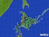 北海道地方のアメダス実況(積雪深)(2023年12月24日)
