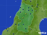 2023年12月24日の山形県のアメダス(積雪深)