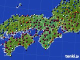 2023年12月24日の近畿地方のアメダス(日照時間)