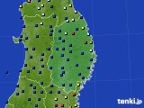 2023年12月24日の岩手県のアメダス(日照時間)