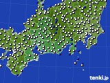 2023年12月24日の東海地方のアメダス(風向・風速)