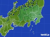 関東・甲信地方のアメダス実況(積雪深)(2023年12月25日)