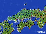中国地方のアメダス実況(日照時間)(2023年12月25日)