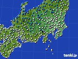 関東・甲信地方のアメダス実況(気温)(2023年12月25日)