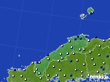 島根県のアメダス実況(風向・風速)(2023年12月25日)
