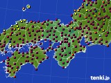 2023年12月28日の近畿地方のアメダス(日照時間)